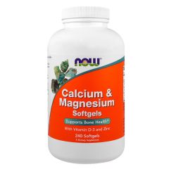 NOW FOODS Calcium & Magnesium with Vitamin D and Zinc 240 softgels