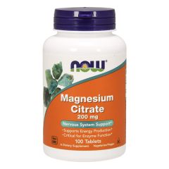 NOW FOODS Magnesium Citrate 200mg 100 tabs - magnesio citrato