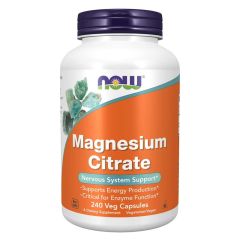 NOW FOODS Magnesium Citrate, 400mg - 240 caps - magnesio citrato