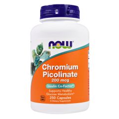 NOW FOODS Chromium Picolinate 200mcg 250 compresse - cromo picolinato
