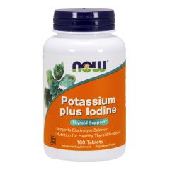 NOW Foods - Potassium + Iodine - 180 tabs - Potassio e iodio