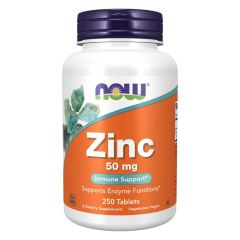 NOW FOODS Zinc, 50mg - 250 tablets - zinco