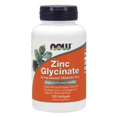 NOW FOODS Zinc Glycinate 120 Softgels