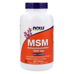 NOW FOODS MSM 1500 mg - 200 Tablets - Metilsulfonilmetano
