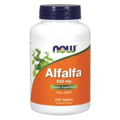 NOW FOODS Alfalfa 650 mg - 250 tabs - VITAMINE
