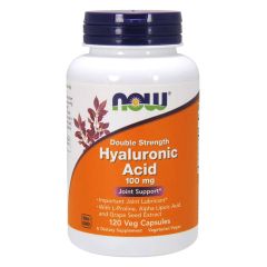 NOW FOODS Hyaluronic Acid 100mg Double Strength - 120 vcaps - acido ialuronico