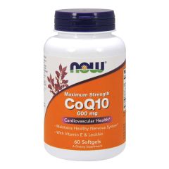 NOW FOODS CoQ10 con Lecitina e Vitamina E, 600mg - 60 softgels