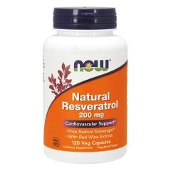 NOW FOODS Resveratrol 200mg 120 Vcaps - resveratrolo
