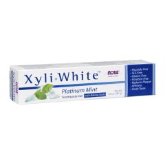 NOW FOODS XyliWhite Platinum Mint Dentifricio Gel allo xylitolo con bicarbonato