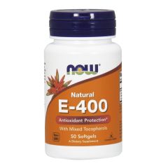 NOW FOODS Vitamin E-400 IU MT 50 Softgels - Vitamina E