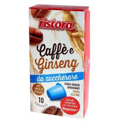 Ristora capsule compatibili Nespresso caffè GINSENG DA ZUCCHERARE - conf. 10 pz