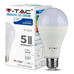 V-TAC PRO VT-217 Lampadina led chip Samsung SMD 17W E27 A65 4000K SKU 163 - bianco naturale