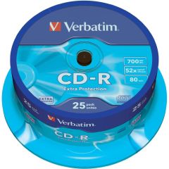 Verbatim 25 CD-R Extra Protection 700MB 80 min 52X AZO cake Box - 43432