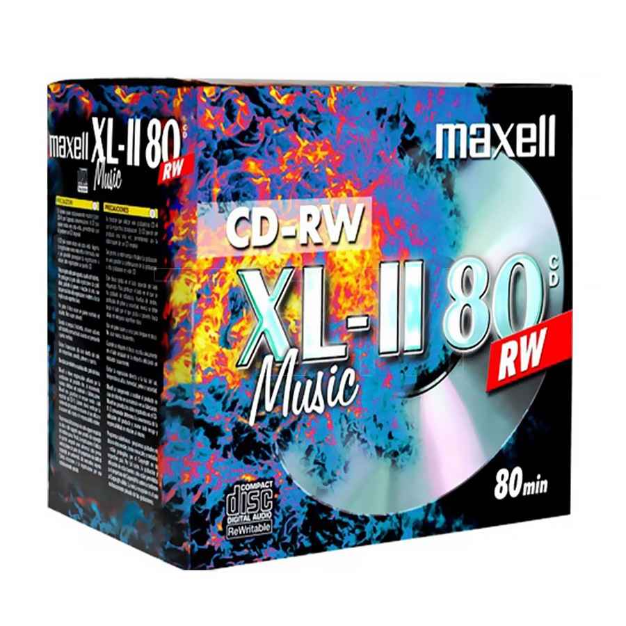 Audio CD-RW 80 Min/700 Mo Maxell XL-II 80 en Jewelbox pack de 10