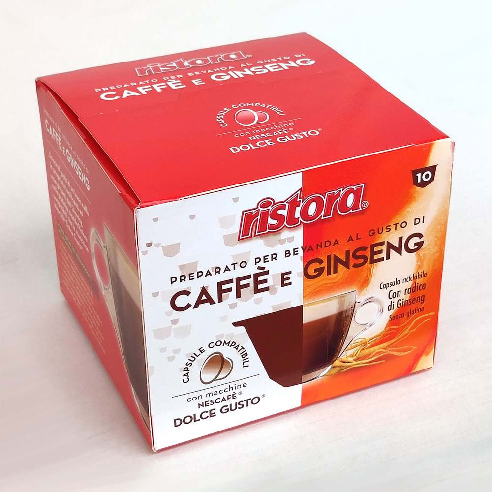 KGC Shop Ristora capsule compatibili Dolce Gusto Caffè al GINSENG - conf.  10 pz.