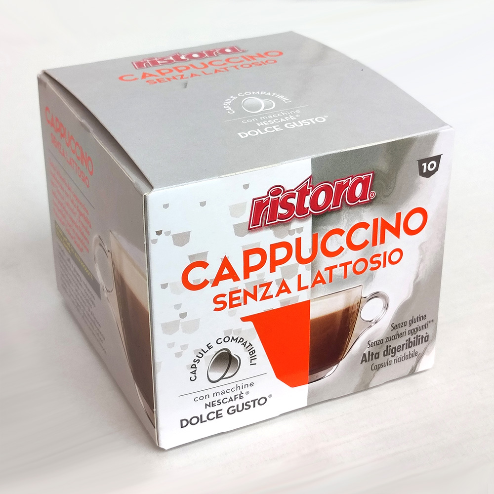 Sugar-free, Lactose-free Cappuccino - Nescafè Dolce Gusto compatible  capsules Box Ristora