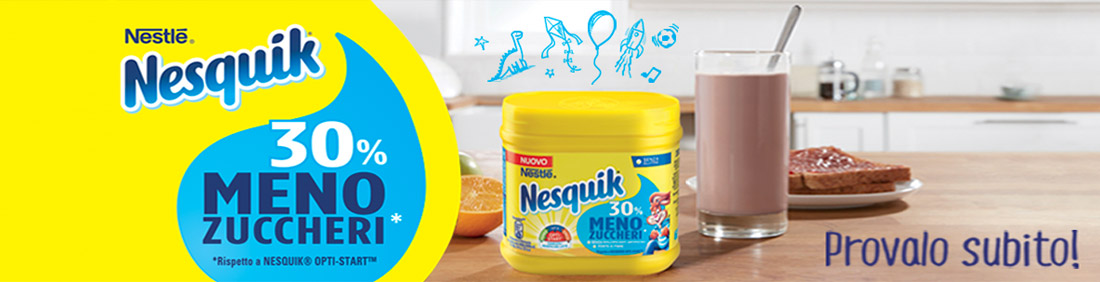 Nesquik Nestlé 30% meno zuccheri
