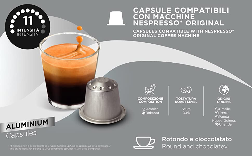KGC Shop Caffè Gimoka Capsule Alluminio compatibili Nespresso